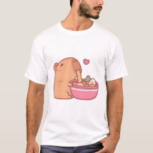 Niedlich Capybara Eating Ramen T-Shirt