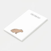 Niedlich Capybara Exotic Pet Personalisiert Rodent Post-it Klebezettel (angewinkelt)