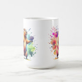 Niedlich Capybara Farbenfrohe Wasseroberfläche Tas Kaffeetasse (Mittel)