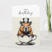 Niedlich Capybara Funny Birthday Card Karte (Vorderseite)