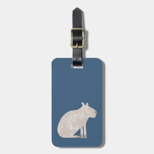 Niedlich Capybara Gepäckanhänger (Vorderseite vertikal)