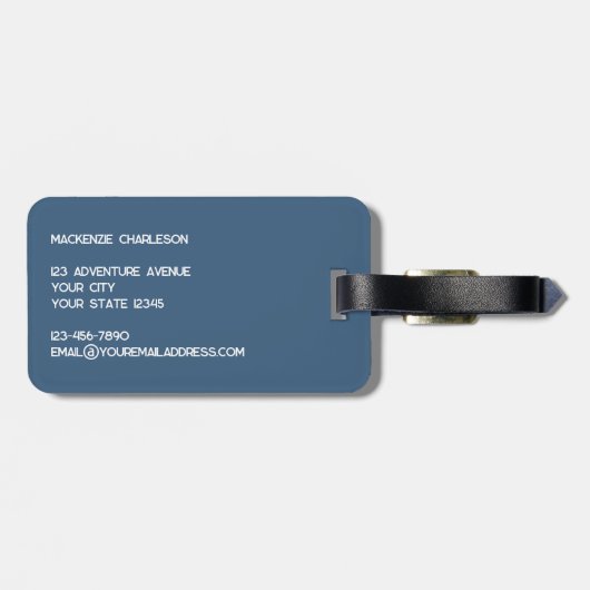 Niedlich Capybara Gepäckanhänger (Rückseite horizontal)