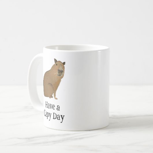 Niedlich Capybara Kaffeetasse (Vorderseite Links)