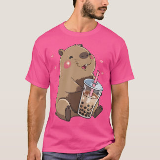 Niedlich Capybara Kawaii Anime Drinking Bubble Tee