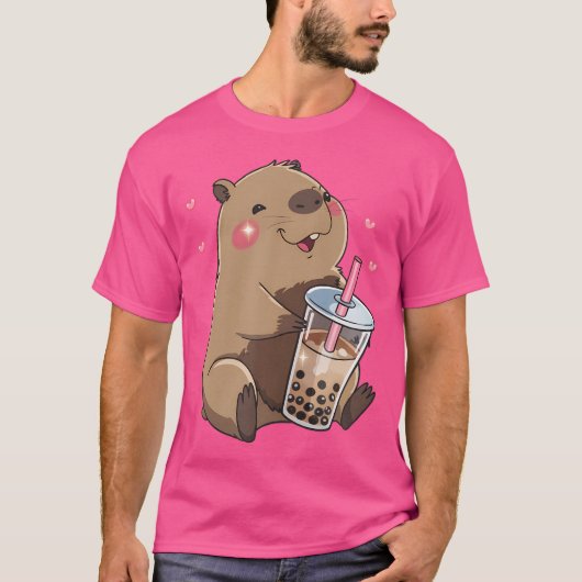 Niedlich Capybara Kawaii Anime Drinking Bubble Tee (Vorderseite)