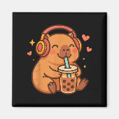 Niedlich Capybara Kawaii Anime Drinking Bubble Tee Magnet (Vorne)