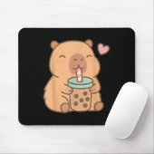 Niedlich Capybara Kawaii Anime Drinking Bubble Tee Mousepad (Mit Mouse)