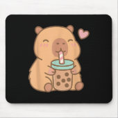 Niedlich Capybara Kawaii Anime Drinking Bubble Tee Mousepad (Vorne)