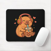 Niedlich Capybara Kawaii Anime Drinking Bubble Tee Mousepad (Mit Mouse)