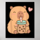Niedlich Capybara Kawaii Anime Drinking Bubble Tee Poster (Vorne)