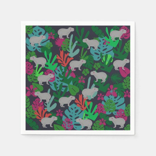 Niedlich Capybara Paper Napkins Serviette (Vorderseite)
