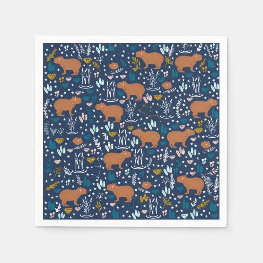 Niedlich Capybara Paper Napkins Serviette (Vorderseite)