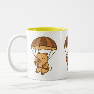 Niedlich Capybara Parachute Tasse - Funny Animal C