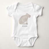 Niedlich Capybara Personalisiert Baby Strampler (Vorderseite)