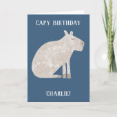 Niedlich Capybara Personalisiert Geburtstag Karte (Vorderseite)