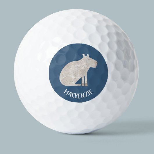 Niedlich Capybara Personalisiert Golfball