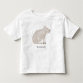 Niedlich Capybara Personalisiert Kleinkind T-shirt (Vorderseite)