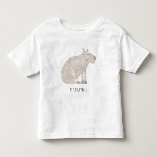 Niedlich Capybara Personalisiert Kleinkind T-shirt (Vorderseite)