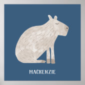 Niedlich Capybara Personalisiert Poster (Vorne)