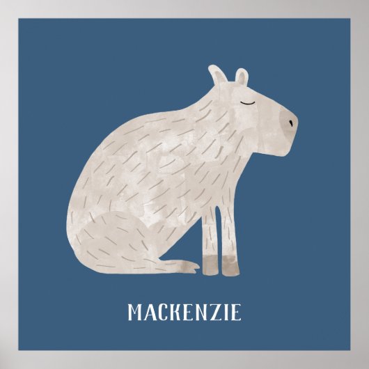 Niedlich Capybara Personalisiert Poster (Vorne)