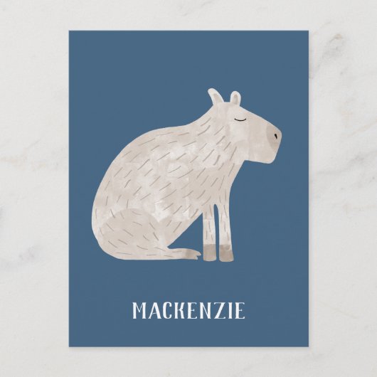 Niedlich Capybara Personalisiert Postkarte (Vorderseite)