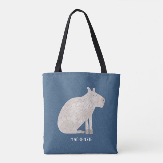 Niedlich Capybara Personalisiert Tasche (Rückseite)