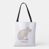 Niedlich Capybara Personalisiert Tasche (Rückseite)