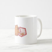 Niedlich Capybara Pizza essen Kaffeetasse (VorderseiteRechts)