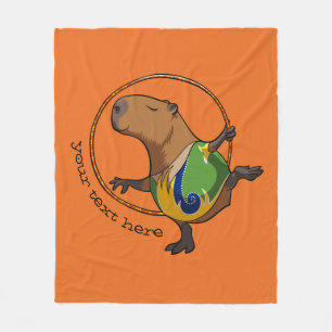 Niedlich Capybara Rhythmus Gymnastik Hoop Cartoon Fleecedecke