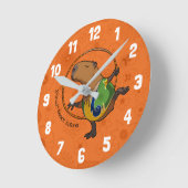 Niedlich Capybara Rhythmus Gymnastik Hoop Cartoon Runde Wanduhr (Winkel)