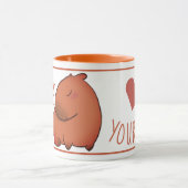 Niedlich Capybara Schwarz-Orange-Tasse Tasse (Zentrum)