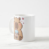 Niedlich Capybara Sipping Boba Teatro Sociale Bell Kaffeetasse (Vorderseite Links)