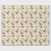 Niedlich Capybara Sonnenblume Geschenkpapier (Flach)