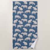 Niedlich Capybara Strandtuch (Vorderseite)