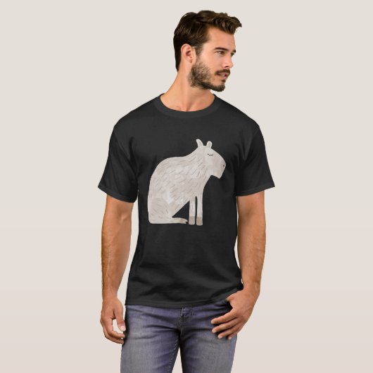 Niedlich Capybara T-Shirt (Vorne ganz)