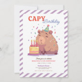 Niedlich Capybara zum Geburtstag Einladung (Vorderseite)