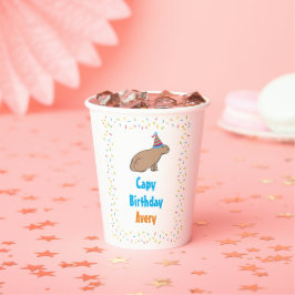 Niedlich Capybaras farbenfrohe Kinder Regenwald Ge Pappbecher