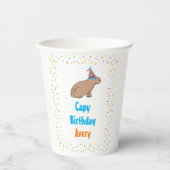 Niedlich Capybaras farbenfrohe Kinder Regenwald Ge Pappbecher (Vorderseite)