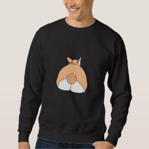 Niedlich Cardigan Pembroke Welsh Corgi Hintern Dop Sweatshirt