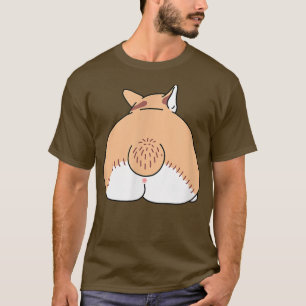Niedlich Cardigan Pembroke Welsh Corgi Hintern Dop T-Shirt