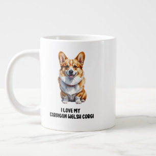 Niedlich Cardigan Welsh Corgi Design Jumbo-Tasse