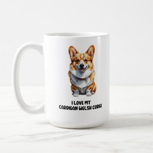 Niedlich Cardigan Welsh Corgi Design Kaffeetasse (Links)