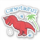 Niedlich Carnotaurus Aufkleber (Vorderseite)