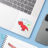 Niedlich Carnotaurus Aufkleber (Laptop mit iPhone)