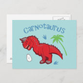 Niedlich Carnotaurus Postkarte (Vorne/Hinten)