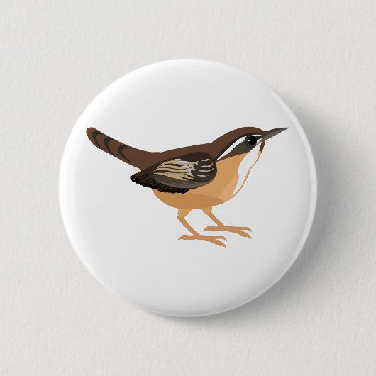 Niedlich Carolina Wren Button (Vorderseite)