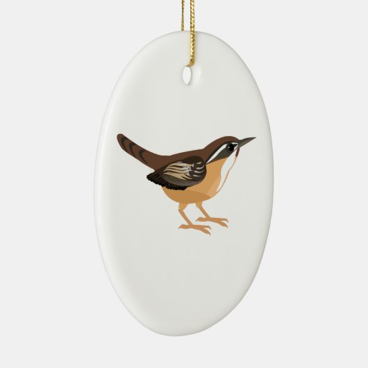 Niedlich Carolina Wren Keramikornament (Rechts)
