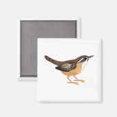Niedlich Carolina Wren Magnet (Vorderseite/Rückseite)