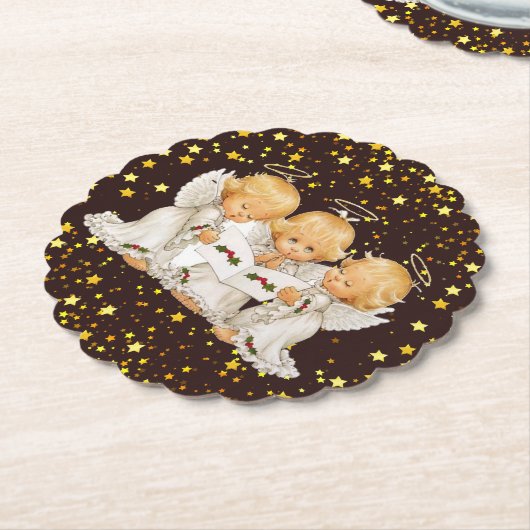 Niedlich Caroling Angeles Paper Untersetzer (angewinkelt)
