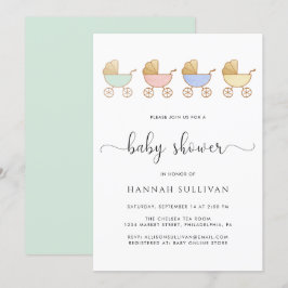 Niedlich Carriages Babydusche Einladung